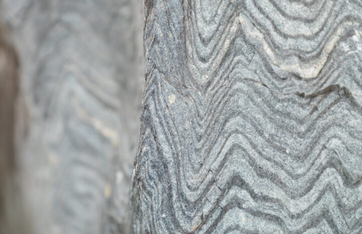 pinstripe phyllite mica feldspar quarts bedrock layers